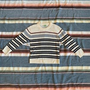 Fub Striped Wool Sweater - Ecru/Dark Navy/Indigo/Berry 6